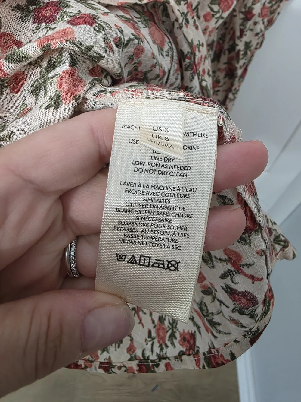 Free People Meant To Be Blouse with Orange Floral Print